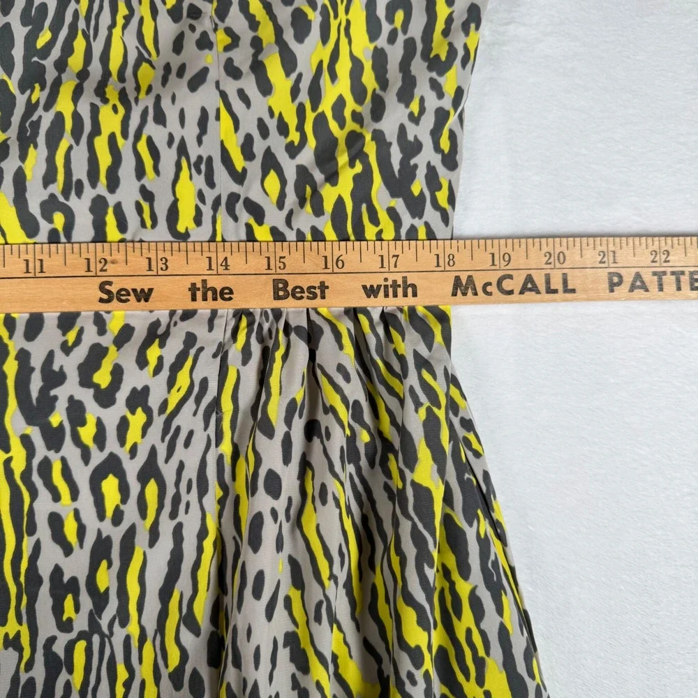 GAP New‎ Animal Print Sleeveless Sheath Dress Yellow Gray Black Plus Size 16